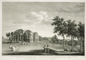 View of the House and Part of the Garden at West Wycombe, Buckinghamshire by William Hannan