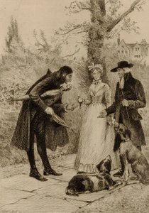 Untitled (couple meeting a man) by William Harry Warren Bicknell