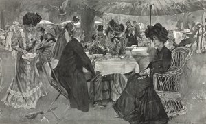 Afternoon tea in Kensington Gardens by William Hatherell