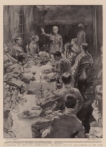 Celebrating the Entry into Bloemfontein, the Dinner given by Lord Roberts at the Club