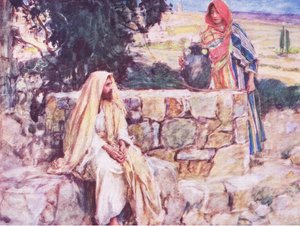 Christ and the woman of Samaria by William Hatherell