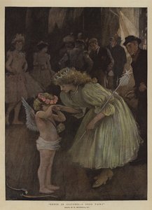 Cupid in Distress, a Good Fairy by William Hatherell