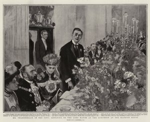 Mr Chamberlain in the City, replying to the Lord Mayor at the Luncheon at the Mansion House by William Hatherell