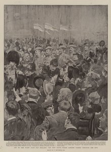 Off to the Front from Old England, the New South Wales Lancers passing through the City