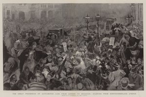 The Great Procession of Auto-Motor Cars from London to Brighton, starting from Northumberland Avenue