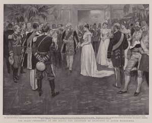 The Peace Conference at the Hague, the Reception of Delegates by Queen Wilhelmina by William Hatherell