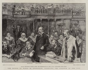 The Prince of Wales in Edinburgh, Receiving the Freedom of the City by William Hatherell
