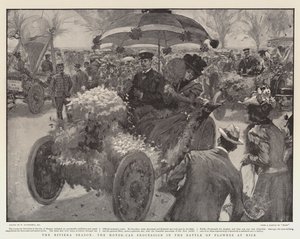 The Riviera Season, the Motor-Car Procession in the Battle of Flowers at Nice