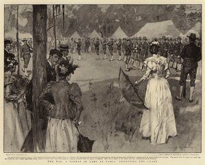 The War, A Sunday in Camp at Tampa, Inspecting the Guard by William Hatherell
