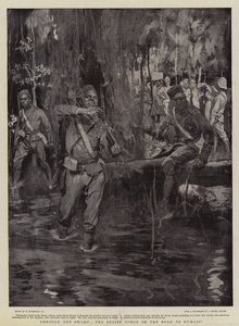 Through the Swamp, the Relief Force on the Road to Kumassi by William Hatherell