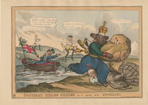 Imperial Bears Grease Greece or a peep into futurity. Caricature on the Russo-Turkish War by William Heath
