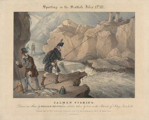 [Set of four] Sporting in the Scottish Isles: No. III. Salmon Fishing