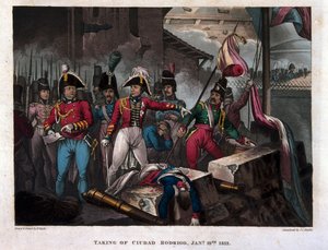 Taking of Ciudad Rodrigo on 19th January 1812, published 1818 by William Heath