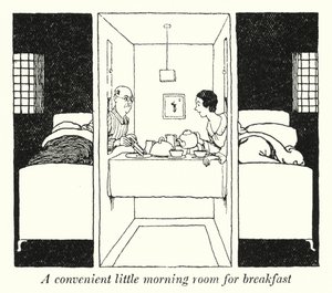 A convenient little morning room for breakfast by William Heath Robinson