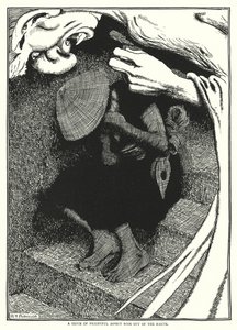 A Genie of Frightful Aspect Rose Out of the Earth by William Heath Robinson
