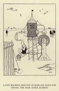 A New Machine Erected on Margate Sands for Drying the Hair after Bathing by William Heath Robinson