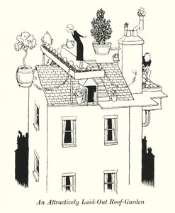 An Attractively Laid-Out Roof-Garden by William Heath Robinson