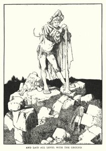And laid all level with the ground by William Heath Robinson