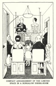 Compact Arrangement of the Limited Space in a Bungalow Dining-Room by William Heath Robinson