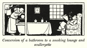 Conversion of a Bathroom to a Smoking Lounge and Sculleryette