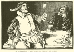 He enticed Cassio to make rather too free with the bottle by William Heath Robinson