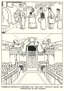 Illustration for Railway Ribaldry by W Heath Robinson by William Heath Robinson