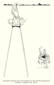 Illustration for Railway Ribaldry by W Heath Robinson by William Heath Robinson