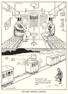 Illustration for Railway Ribaldry by W Heath Robinson by William Heath Robinson