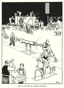 Illustration for Railway Ribaldry by W Heath Robinson by William Heath Robinson