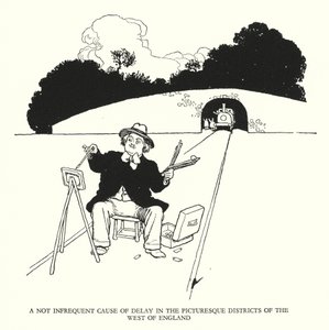 Illustration for Railway Ribaldry by W Heath Robinson by William Heath Robinson