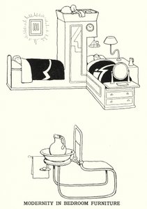 Modernity in Bedroom Furniture by William Heath Robinson