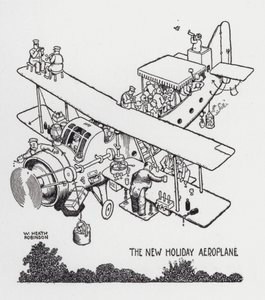 The New Holiday Aeroplane by William Heath Robinson