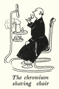 The chromium shaving chair by William Heath Robinson