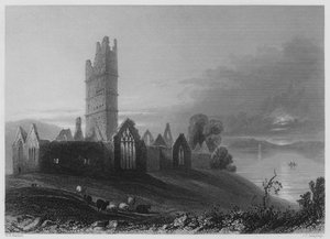 Abbey of Moyne by William Henry (after) Bartlett