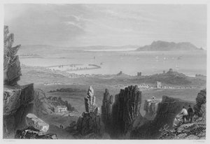 Dublin Bay, from Kingstown Quarries by William Henry (after) Bartlett