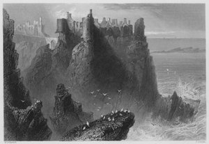 Dunluce Castle by William Henry (after) Bartlett