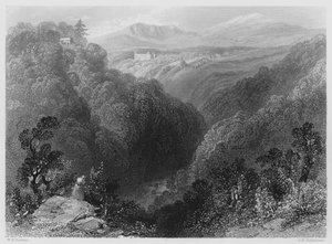 Powerscourt from the Dargle, County Wicklow by William Henry (after) Bartlett