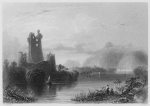 Ross Castle, Killarney by William Henry (after) Bartlett