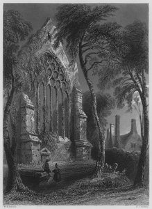 Youghall Abbey, the Residence of Sir Walter Raleigh by William Henry (after) Bartlett