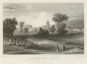 Chelmsford, Essex, from Springfield Hill, near the Gravel Pits by William Henry Bartlett