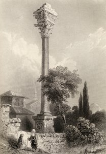 Column of Marcian, Istanbul, Turkey, Engraved by H. Adlard