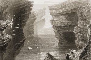 Cove in Mal Bay, County Clare, Ireland, from 