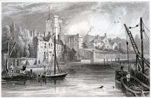 Maidstone from the Water, Kent, 1832 by William Henry Bartlett
