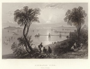 Newhaven Pier, (Firth of Forth) by William Henry Bartlett