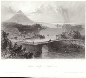 Pontoon Bridge on Lough Conn by William Henry Bartlett