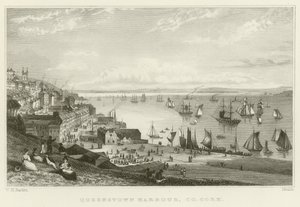 Queenstown harbour by William Henry Bartlett
