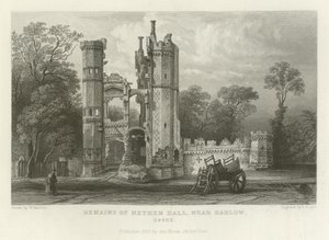 Remains of Nether Hall, Near Harlow, Essex by William Henry Bartlett
