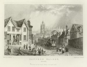 Saffron Walden, Essex by William Henry Bartlett