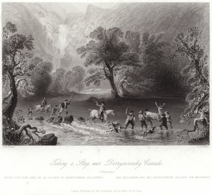 Taking a Stag near Derrycunnihy by William Henry Bartlett