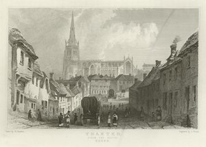 Thaxted, from the South, Essex by William Henry Bartlett
